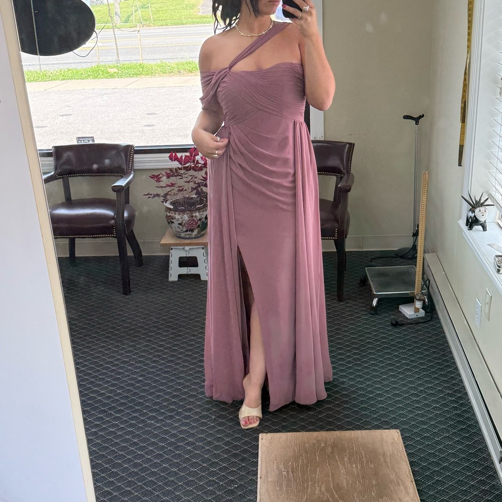 Christian Siriano Mauve Strapless Gown